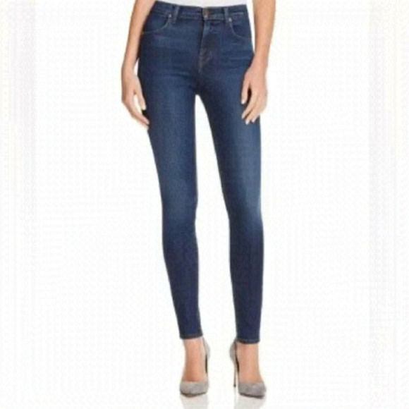 J Brand Maria High-Rise Skinny Jeans Raw Hem Size 27 - Picture 1 of 13